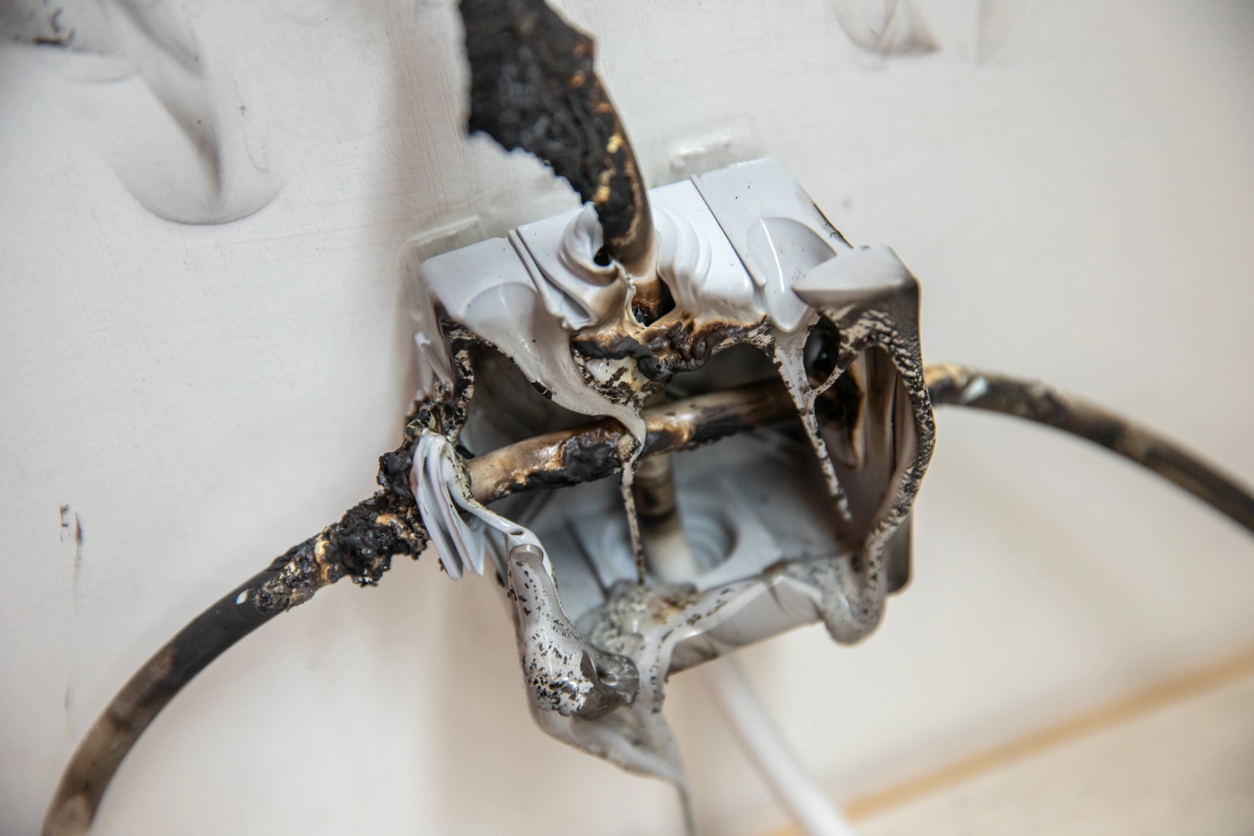 Overheated electrical wiring creating a fire risk