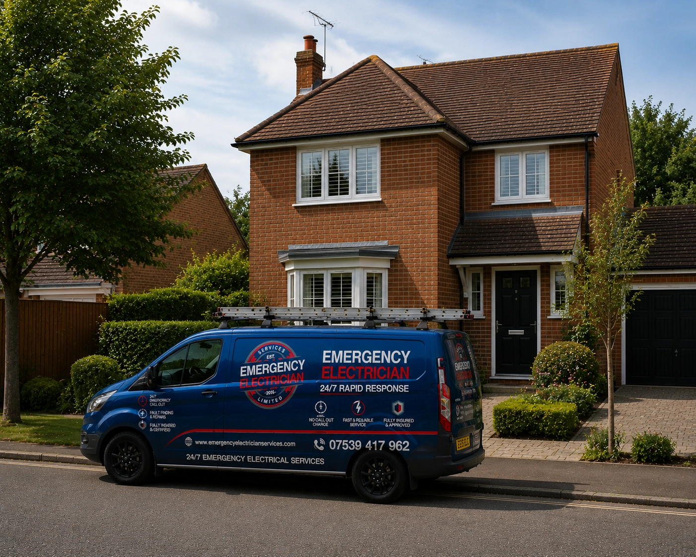 Emergency electrician attending a residential property in Potters Bar