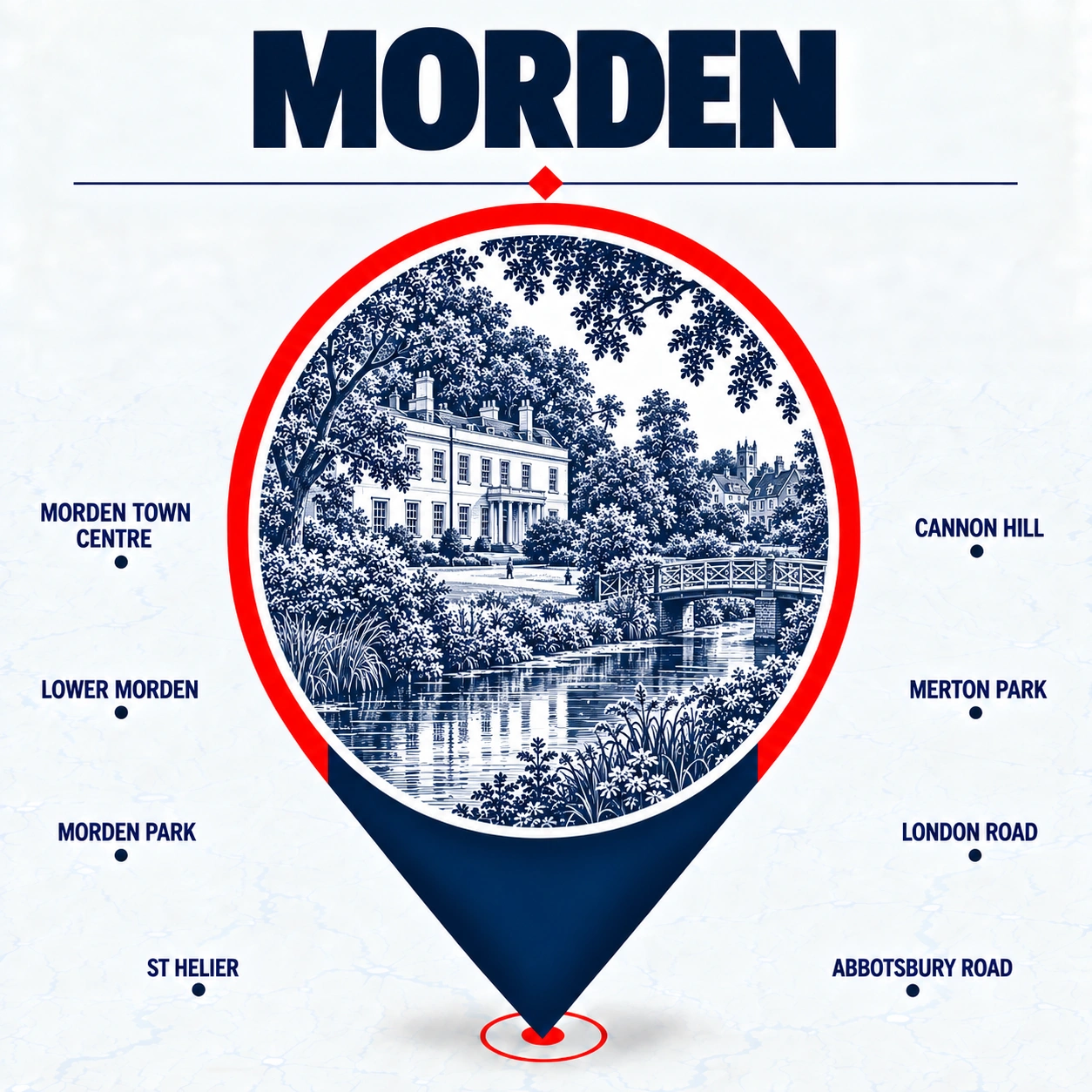 Illustrated map of Morden and surrounding electrical service areas